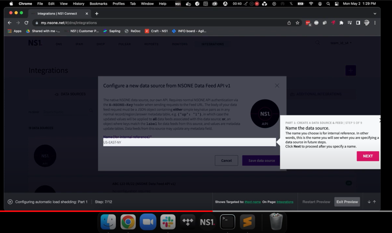 Screenshot of in-product guide video